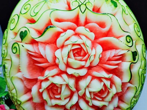 教师水果雕